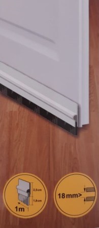 Lišta kartáčová na dveře detail 1